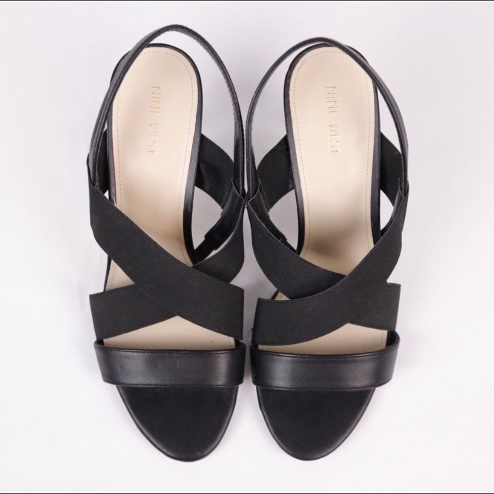 Nine West Cross Strap Heeled Sandal